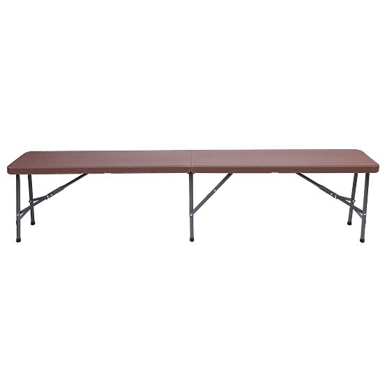 Catering-Set Rattan brauner Tisch 180 cm + 2 Bänke