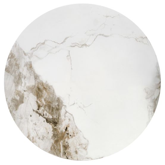 CECILIA Couchtisch weißer Marmor / grau / gold (2p=1Stk)