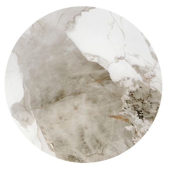 CECILIA_S Couchtisch weißer Marmor / grau / gold (2p=1Stk)