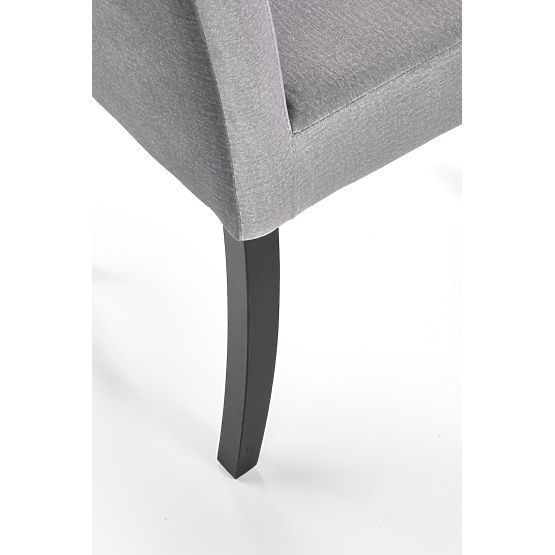 CLARION 2 Stühle schwarz / Bezug: MONOLITH 85 (Asche) (1p=2Stk)