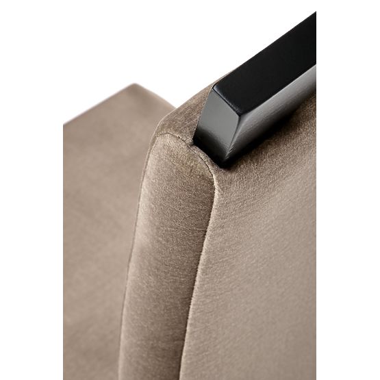 CLARION 2 Stühle schwarz / Polsterung: MONOLITH 09 (dunkelbraun) (1p=2Stk)