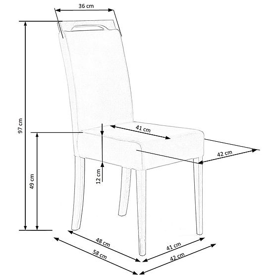 CLARION Stuhl Eiche Honig / Bezug: RIVIERA 91 (1p=2Stk)