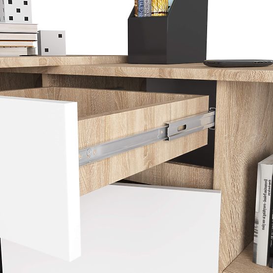 CLP B-17 SET KOMMODE + SCHREIBTISCH PK SONOMA / WEISS