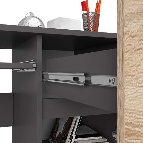 COMPUTERTISCH PIKSEL PK GRAU / EICHE SONOMA - RECHTS