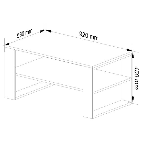 COUCHTISCH ALEX EICHE SONOMA / WEISS