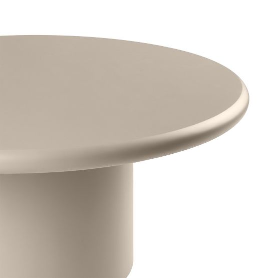 Couchtisch Arce 80 cm, dunkelbeige, matt