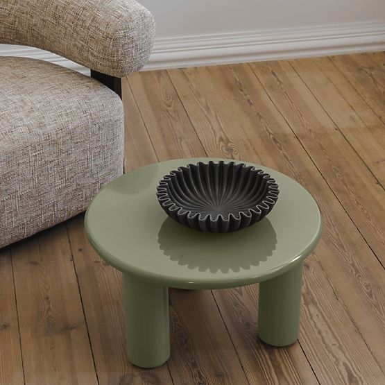 Couchtisch Blair 60 cm, olivgrün, glänzend