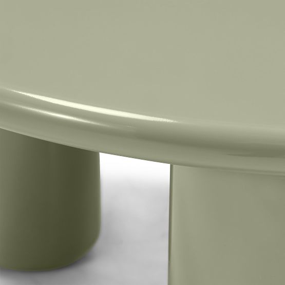 Couchtisch Blair 80 cm, olivgrün, glänzend