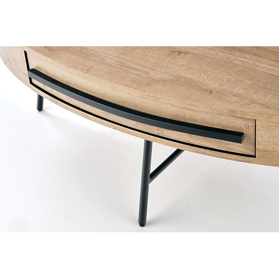 Couchtisch Carolina – schwarz/goldene Eiche