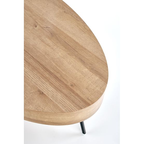 Couchtisch Carolina – schwarz/goldene Eiche