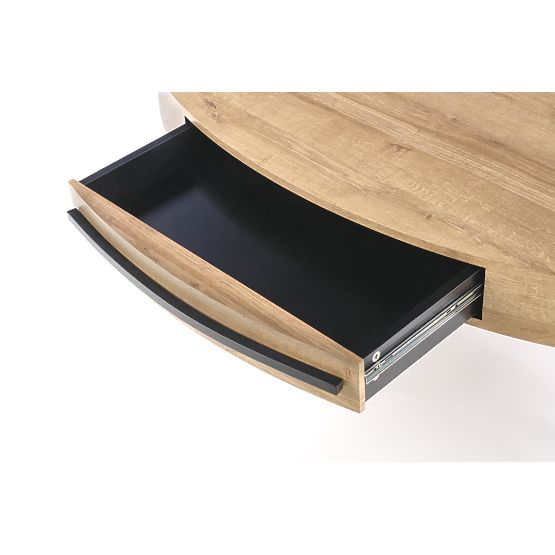Couchtisch Carolina – schwarz/goldene Eiche