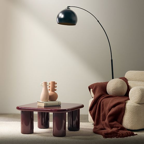 Couchtisch Cherry 70 cm, burgund/kirsche, glänzend