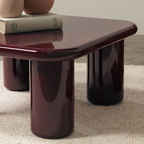 Couchtisch Cherry 70 cm, burgund/kirsche, glänzend