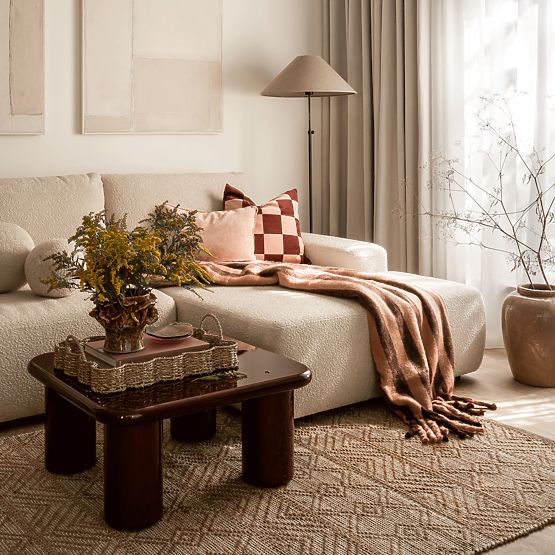 Couchtisch Cherry 70 cm, burgund/kirsche, glänzend