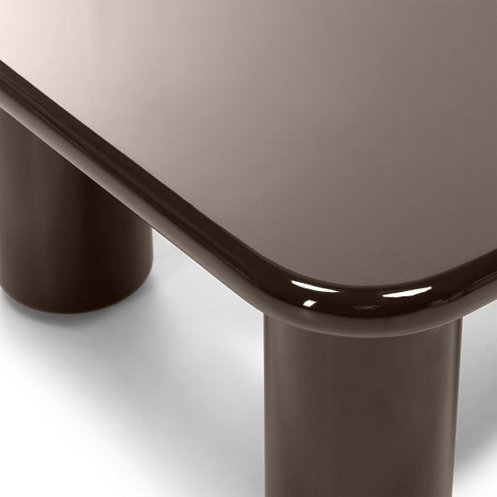 Couchtisch Cherry 70 cm, schokoladenfarben, glänzend