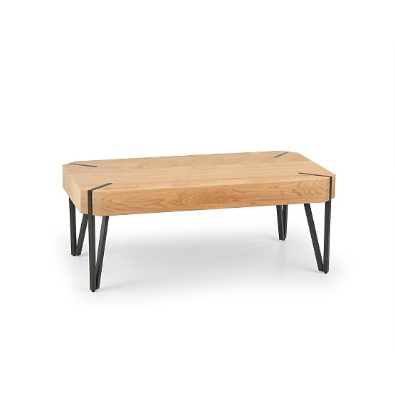 Couchtisch EMILY Eiche Gold / Schwarz (1p=1 Stk)