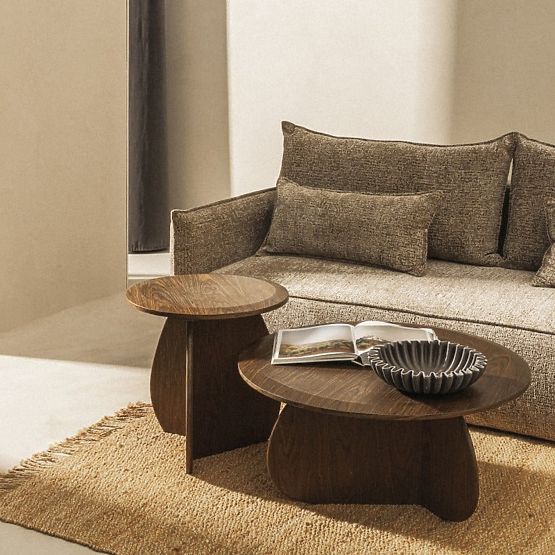 Couchtisch Noku 80 cm, dunkle Walnuss