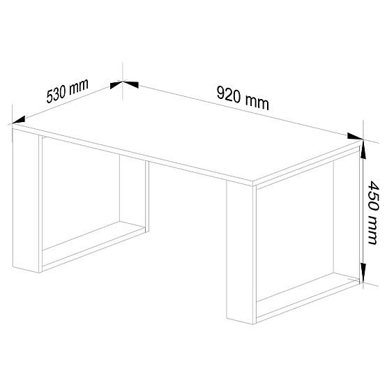 COUCHTISCH NOX EICHE ARTISAN / SCHWARZ