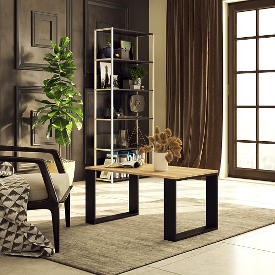 COUCHTISCH NOX EICHE SONOMA / SCHWARZ