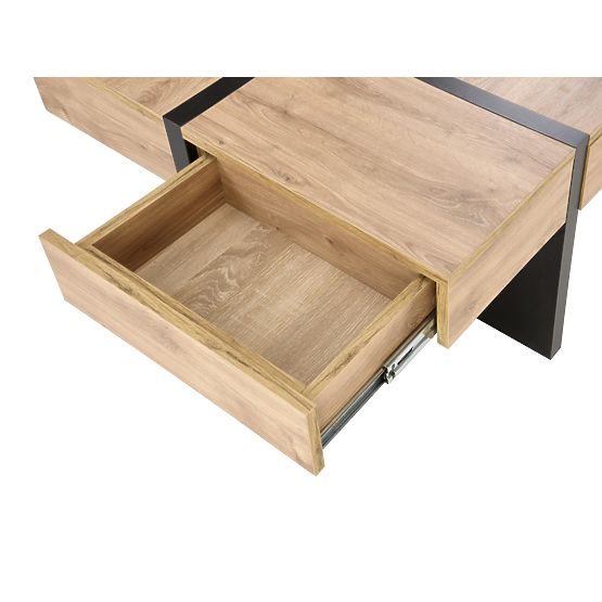 Couchtisch SEVILLA S Platte: Eiche Craft, Beine: Schwarz