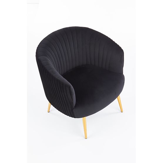 CROWN Relaxsessel schwarz / gold