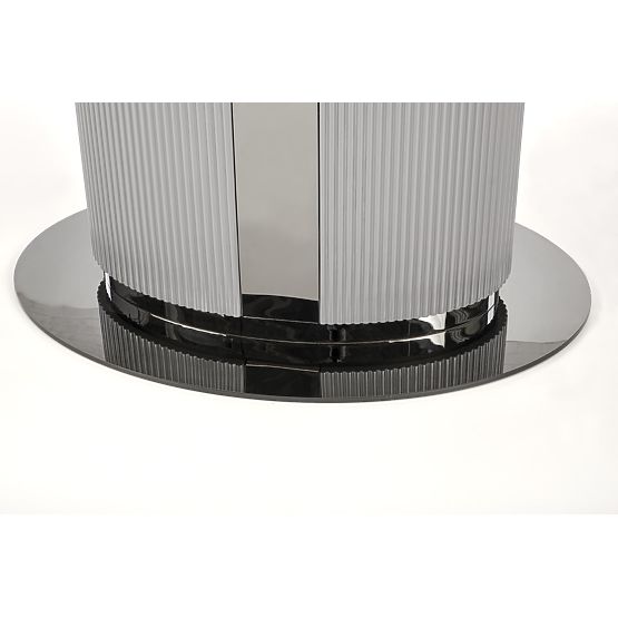 DANCAN ausziehbarer Tisch, weißer Marmor / grau / hellgrau / schwarz (3p=1Stk)