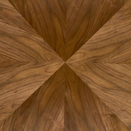 DANILO runder Tisch, Platte - Nussbaum, Beine - schwarz (2p=1Stk)