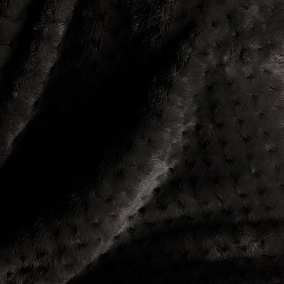 Decke SHLEEPY schwarz mit Jacquardmuster klassischer Stil 130x180