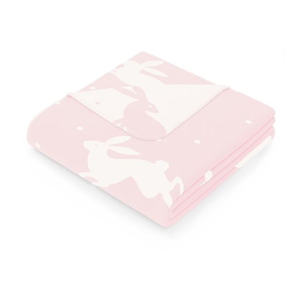 Decke ZARIA Farbe Puderrosa bedruckt 150x200