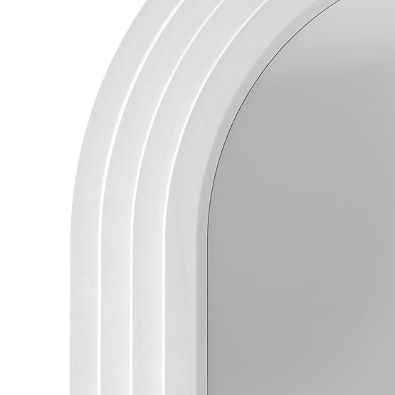 Dekoratives Hängespiegel Giovanni 170x80 cm, weiß, abgerundet