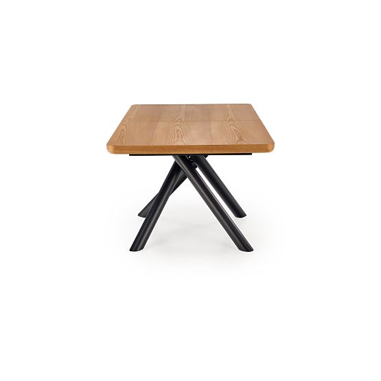 DERRICK ausziehbarer Tisch Natur Eiche / Schwarz (2p=1 Stück)