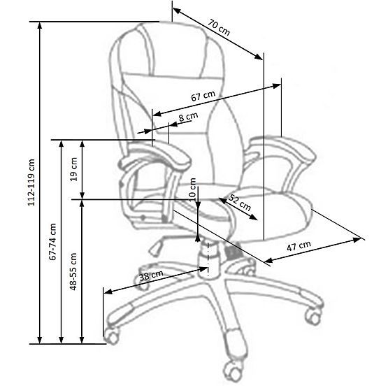 DESMOND Bürostuhl grau