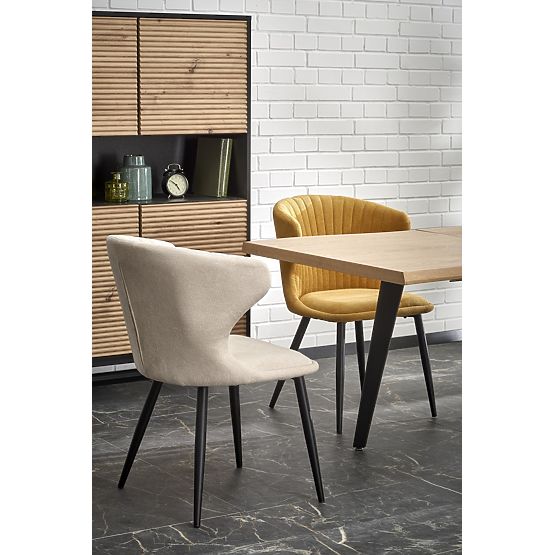 DICKSON 2 ausziehbarer Tisch 150-210/90 cm, Platte - natur, Beine - schwarz (2p=1Stk)