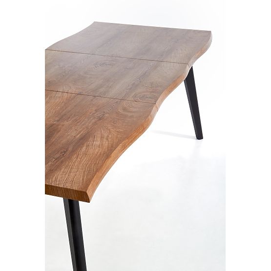 DICKSON ausziehbarer Tisch 120-180/80 cm, Platte - natur, Beine - schwarz (2p=1Stk)