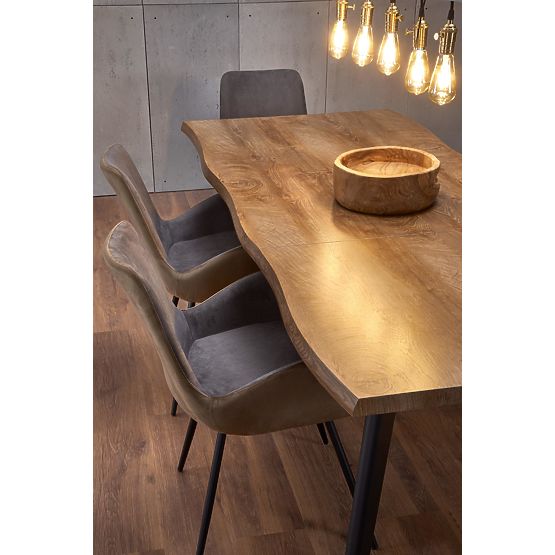 DICKSON ausziehbarer Tisch 120-180/80 cm, Platte - natur, Beine - schwarz (2p=1Stk)