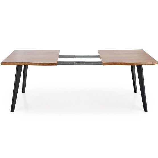 DICKSON ausziehbarer Tisch 120-180/80 cm, Platte - natur, Beine - schwarz (2p=1Stk)