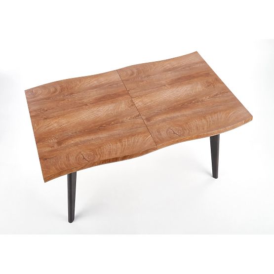 DICKSON ausziehbarer Tisch 120-180/80 cm, Platte - natur, Beine - schwarz (2p=1Stk)