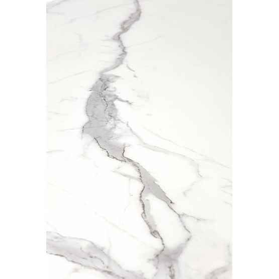 DIESEL ausziehbarer Tischplatte - weißer Marmor / dunkelgrau, Beine - schwarz (2p=1 Stk)