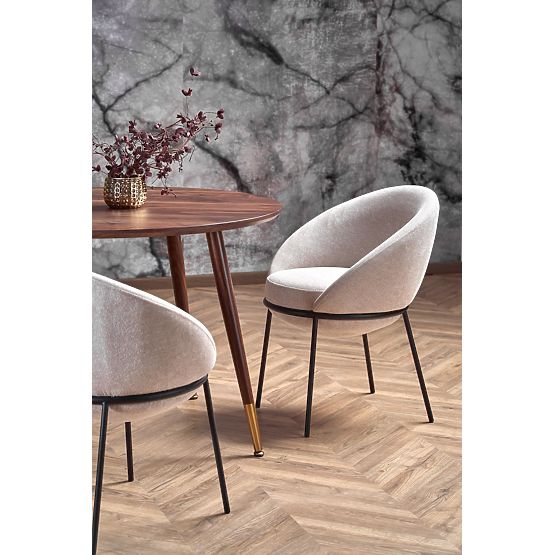 DOMENICO Tischplatte - Nussbaum, Beine - Nussbaum / Gold (2p=1Stk)