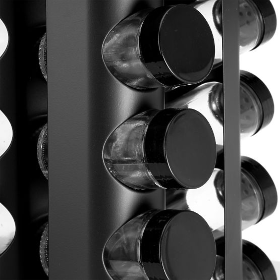 Drehbarer Gewürzständer ROMERO 16 Gläser + 72 Aufkleber