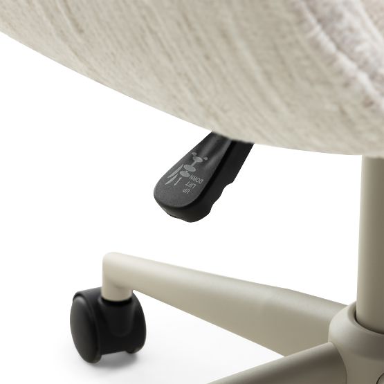 Drehstuhl Almeria, cremefarbig/beige Beine