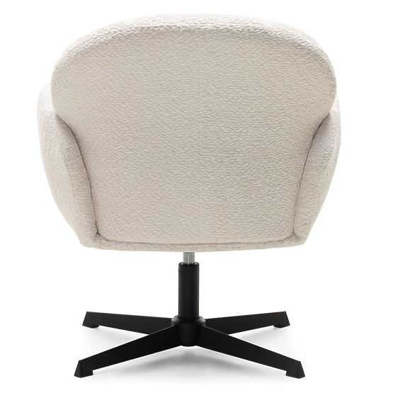 Drehstuhl Casablanca weiß, Bouclé
