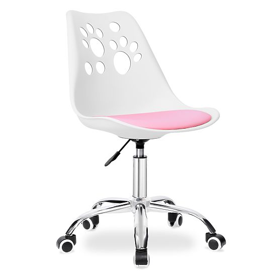 Drehstuhl Grover weiß-rosa