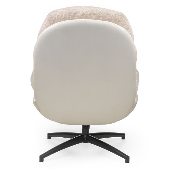 Drehstuhl mit Fußstütze Prima beige