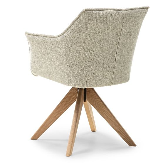 Drehstuhl Positano creme, Eiche