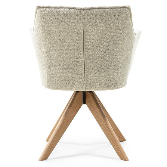 Drehstuhl Positano creme, Eiche