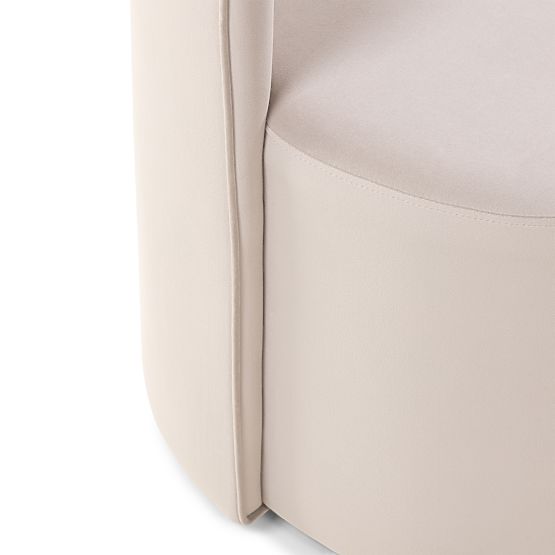 Drehstuhl Raval beige, samt, abgerundet