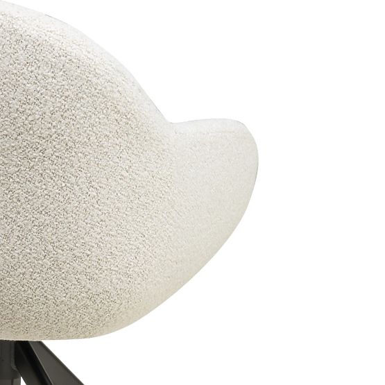 Drehstuhl Santos beige-creme/schwarze Beine