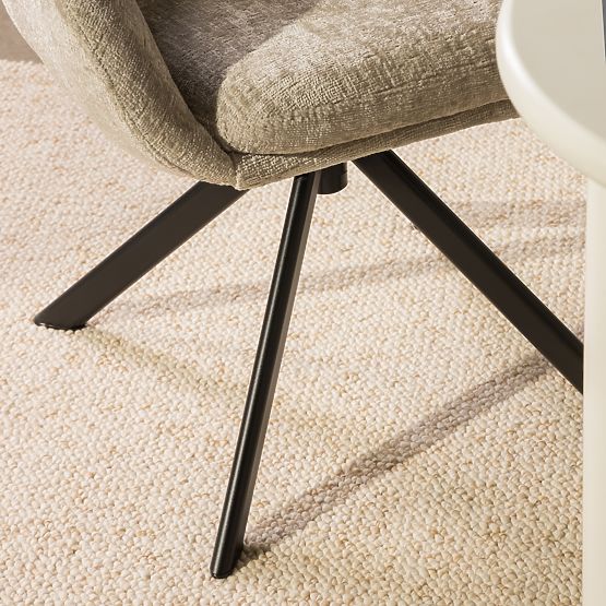 Drehstuhl Santos hellbeige/schwarze Beine