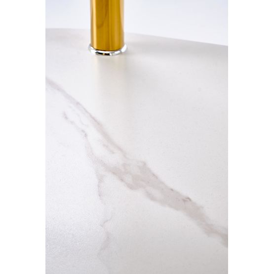 DUCAT Couchtisch, weißer Marmor / transparent / gold (2p=1Stk)
